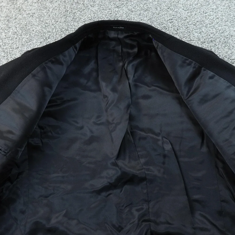 Chaps Blazer Mens 46R Black Wool Silk Cashmere‎ Sport Coat Suit Jacket Business